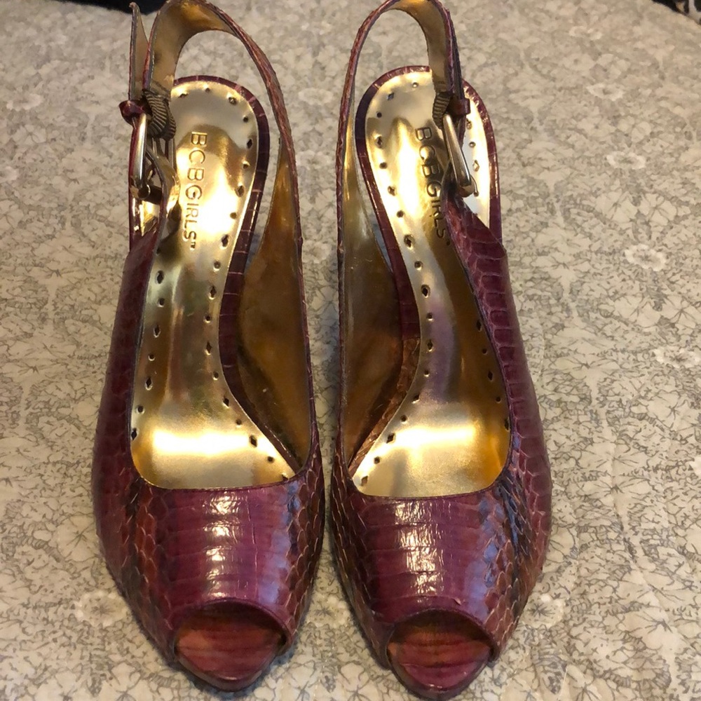 Bcbg Python Peeptoe Heels - image 1